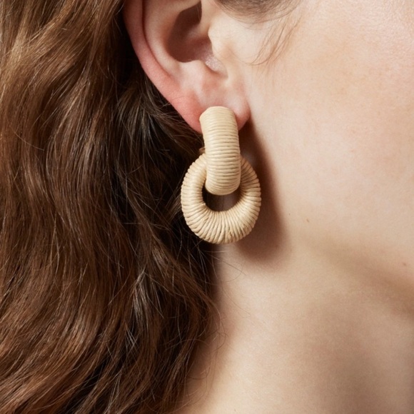 NWT JCREW Woven chainlink earrings - Picture 2 of 4